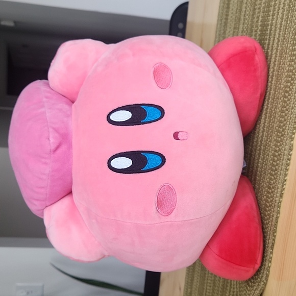 Large Nintendo Video Game Character Kirby Heart Pink Plush Toy 15" - Picture 13 of 15
